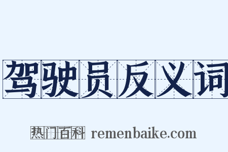 驾驶员反义词是什么意思的图片